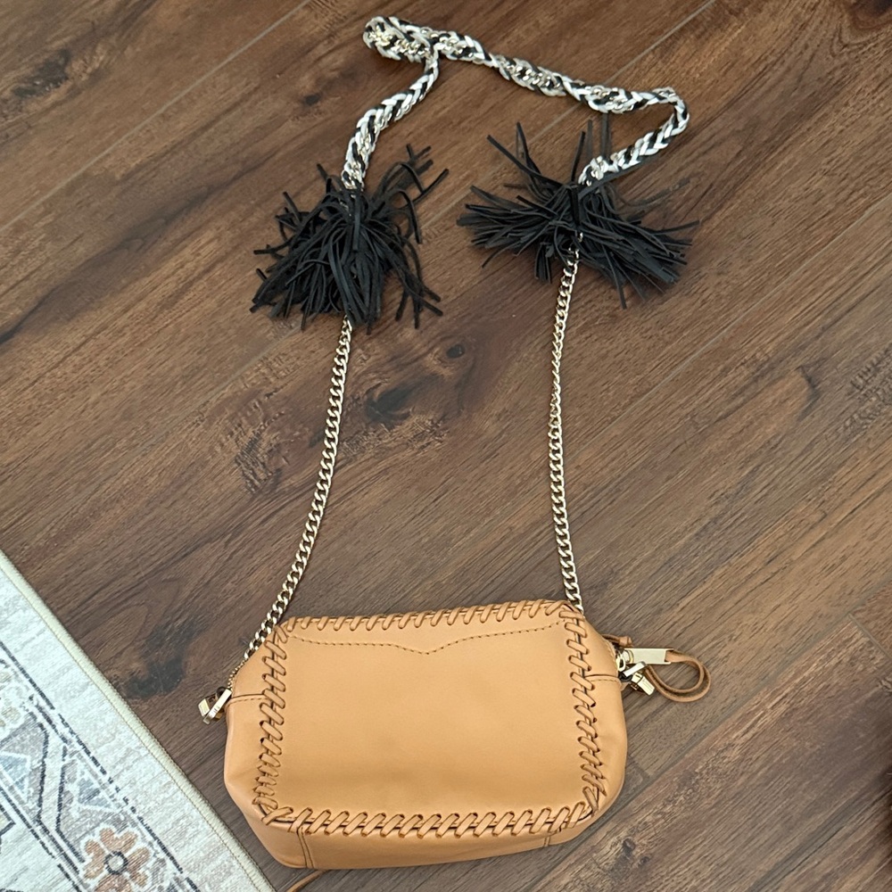Rebecca Minkoff Tan Crossbody Bag with Chain Strap
